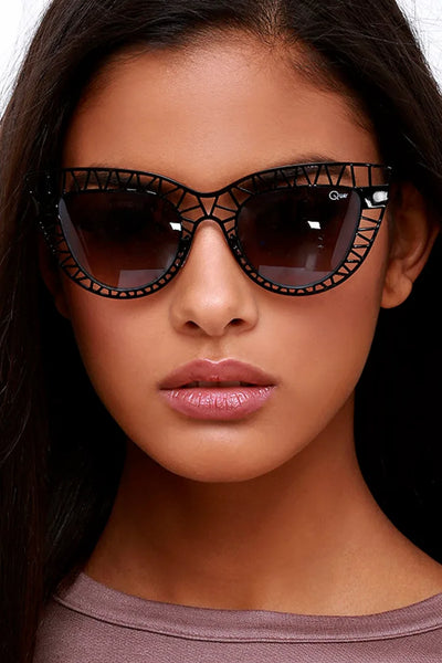 Quay Sunglasses Steel Cat