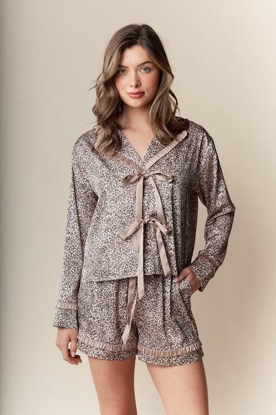 Animal Print Pajama Set