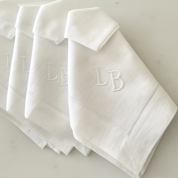 Servilletas de Lino Bordadas Set de 4