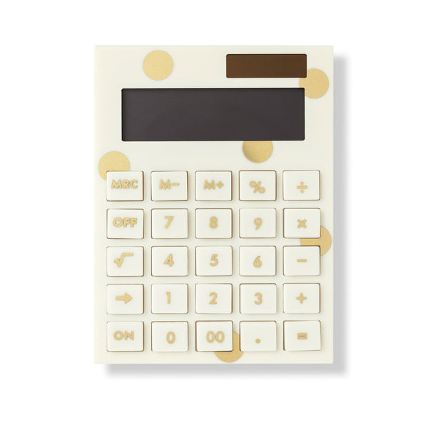 Acrylic Calculator, Gold Dot KSNY