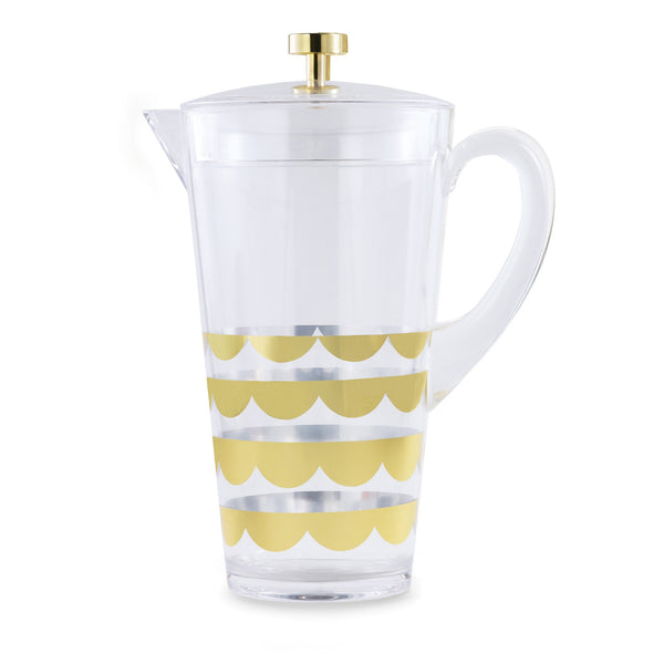 Acrylic Pitcher Gold Scallop KSNY
