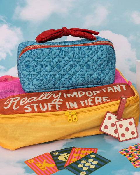 Make up bag, flowers and bows