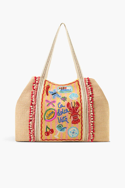Riviera Chic "La Dolce Vita" Beach Bag