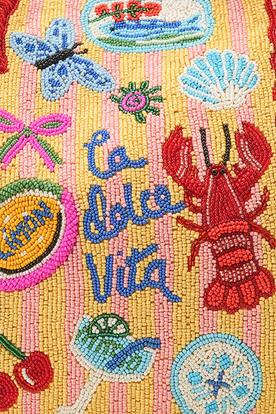 Riviera Chic "La Dolce Vita" Beach Bag