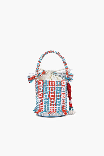 The Lobster Raffia Bucket Bag