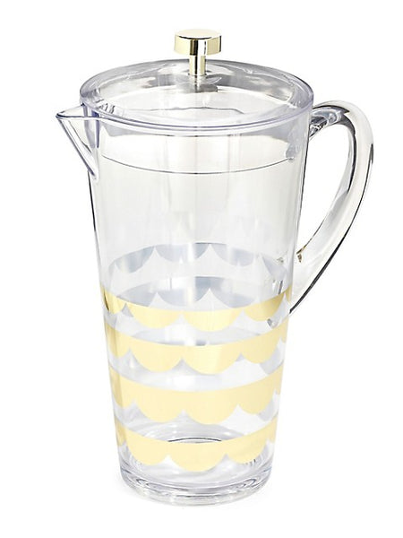 Acrylic Pitcher Gold Scallop KSNY