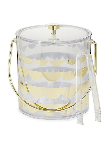 Gold Scallop Acrylic Ice bucket KSNY