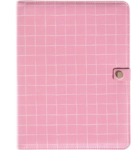 Pink Grid Padfolio