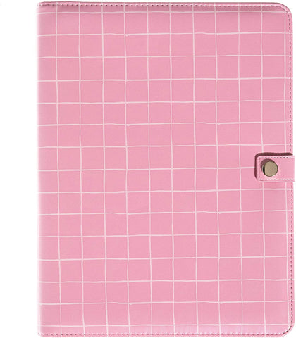 Pink Grid Padfolio