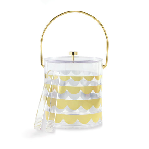 Gold Scallop Acrylic Ice bucket KSNY