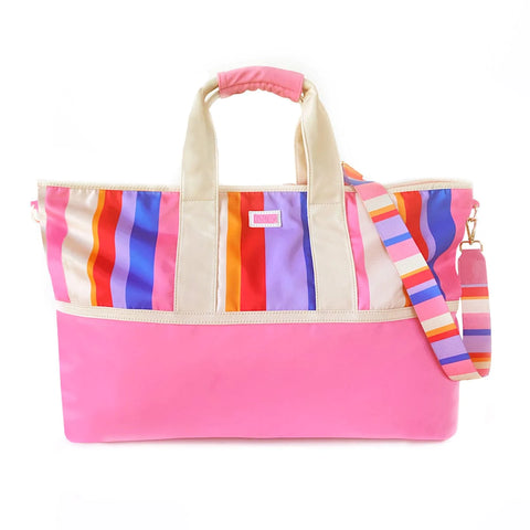 Pink weekender bag