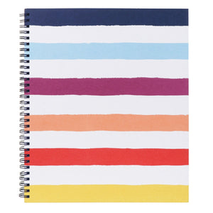 Large Spiral Notebook, Candy Stripe KSNY