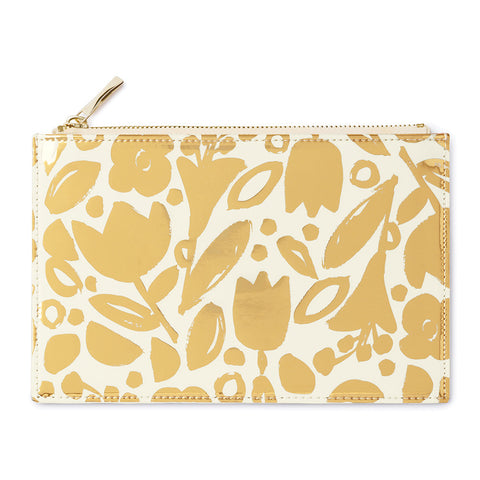 Golden Floral Pencil Pouch KSNY