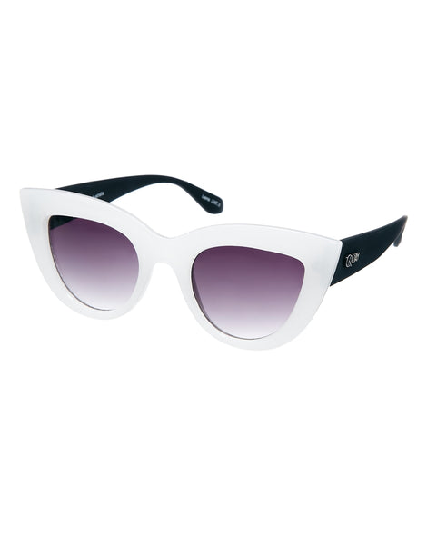 Quay Australia White Kitti Sunglasses